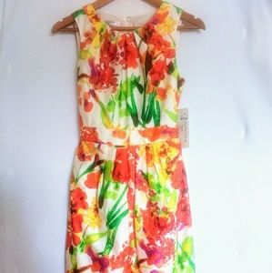 Evan picone floral dress NEW 8 petite